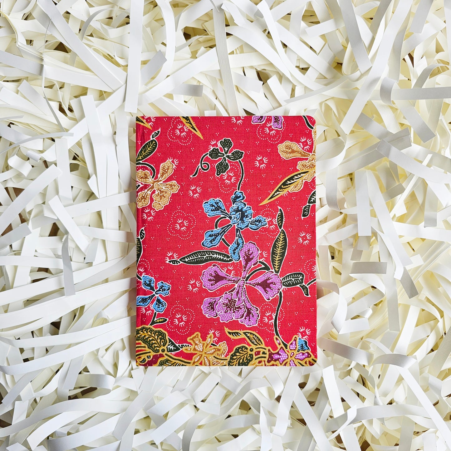 Fabric Hand Bound Journal Orchid Batik