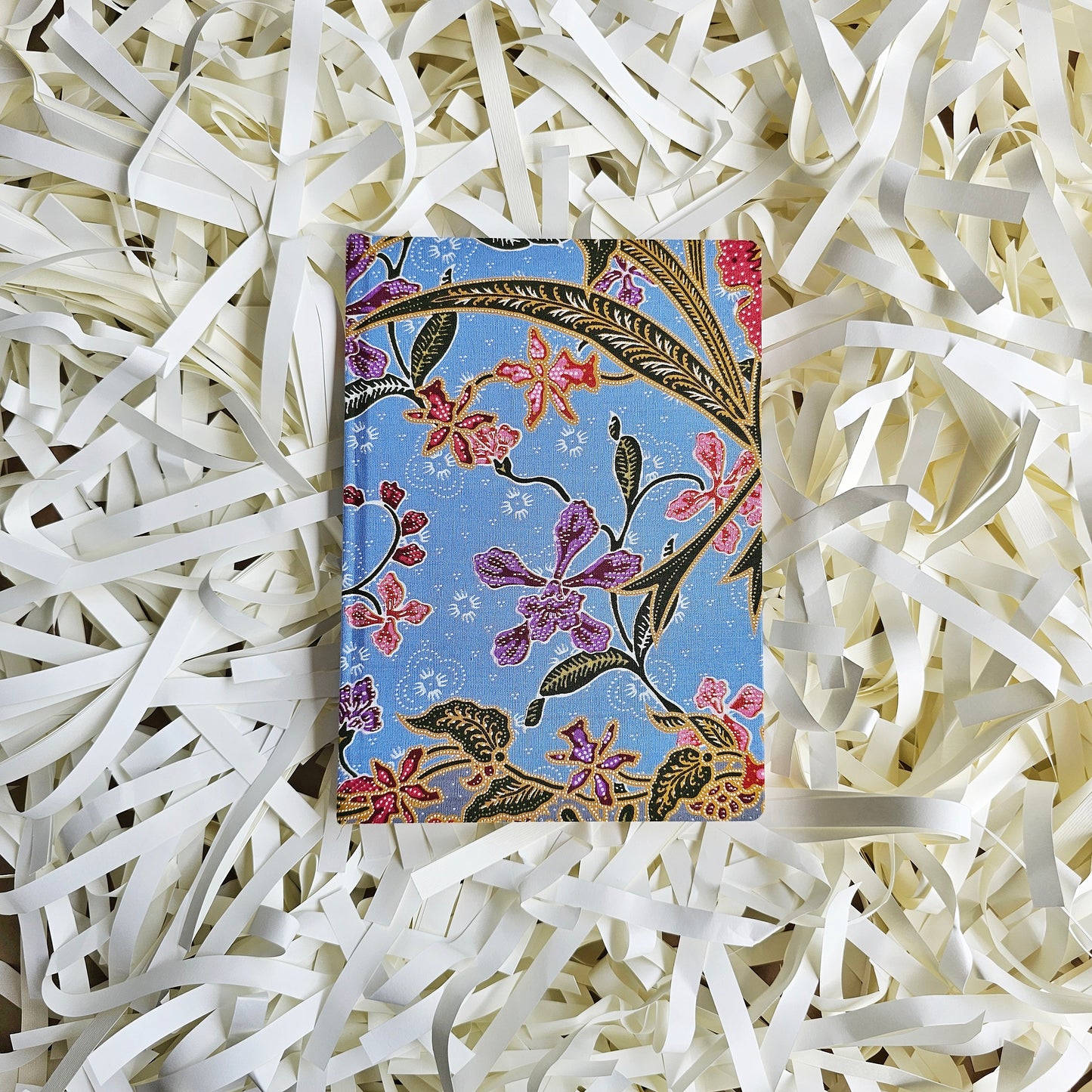 Fabric Hand Bound Journal Orchid Batik