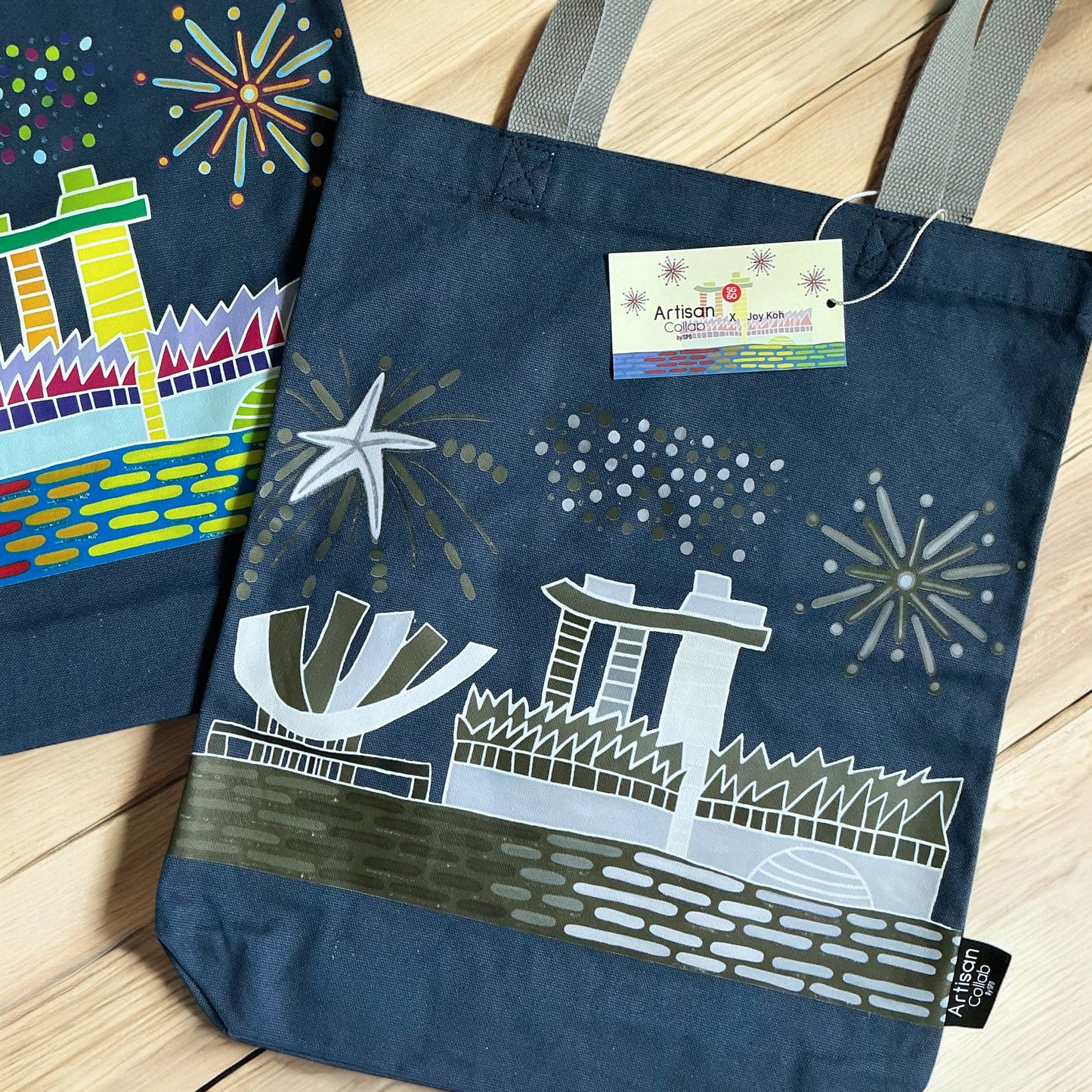The Festive Bayfront Tote Bag (monochrome)