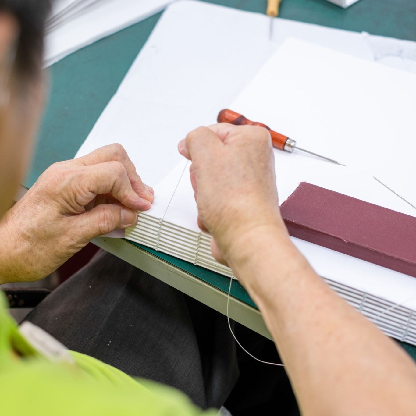 Fabric Hand Bound Journal Cat Nap