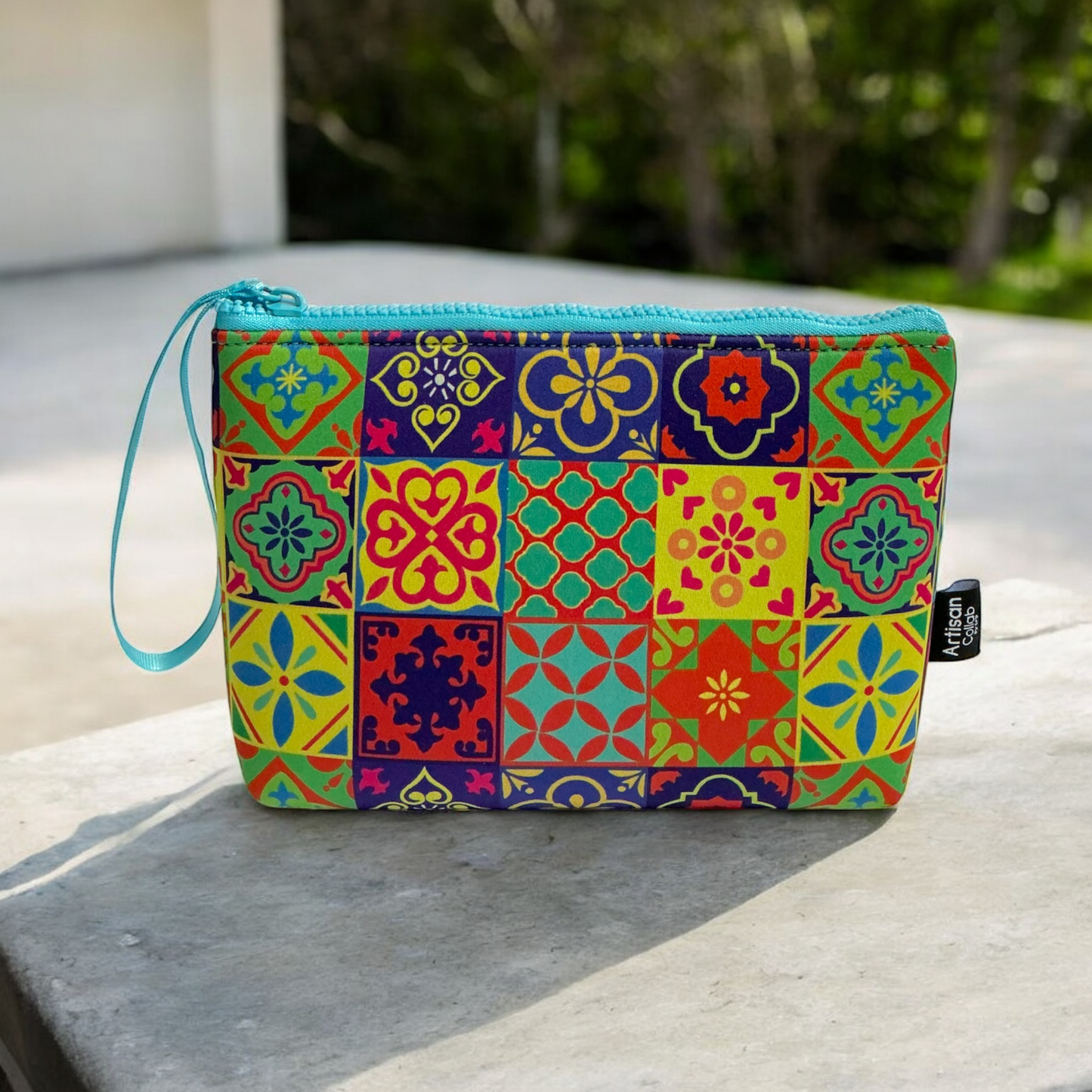 The Peranakan Tiles Wristlet Pouch