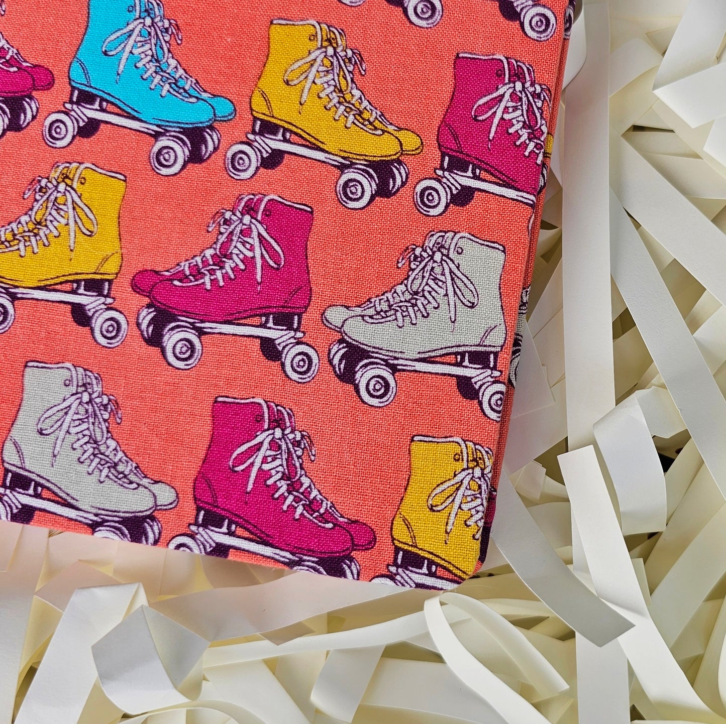 Fabric Hand Bound Journal Roller Derby