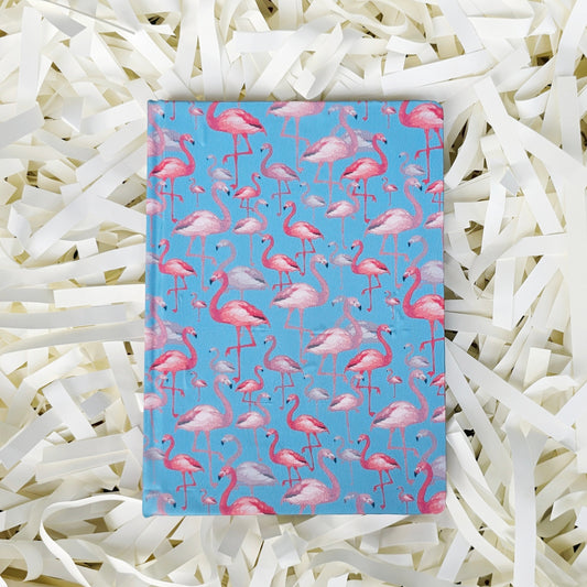 Fabric Hand Bound Journal Fabulous Flamingo