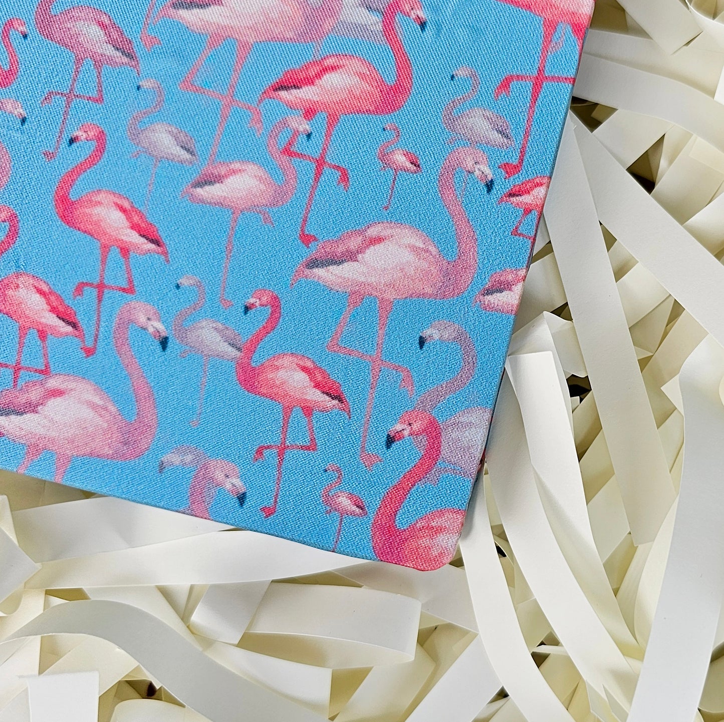 Fabric Hand Bound Journal Fabulous Flamingo