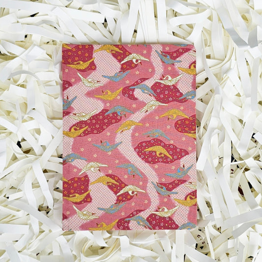 Fabric Hand Bound Journal Mystic Crane