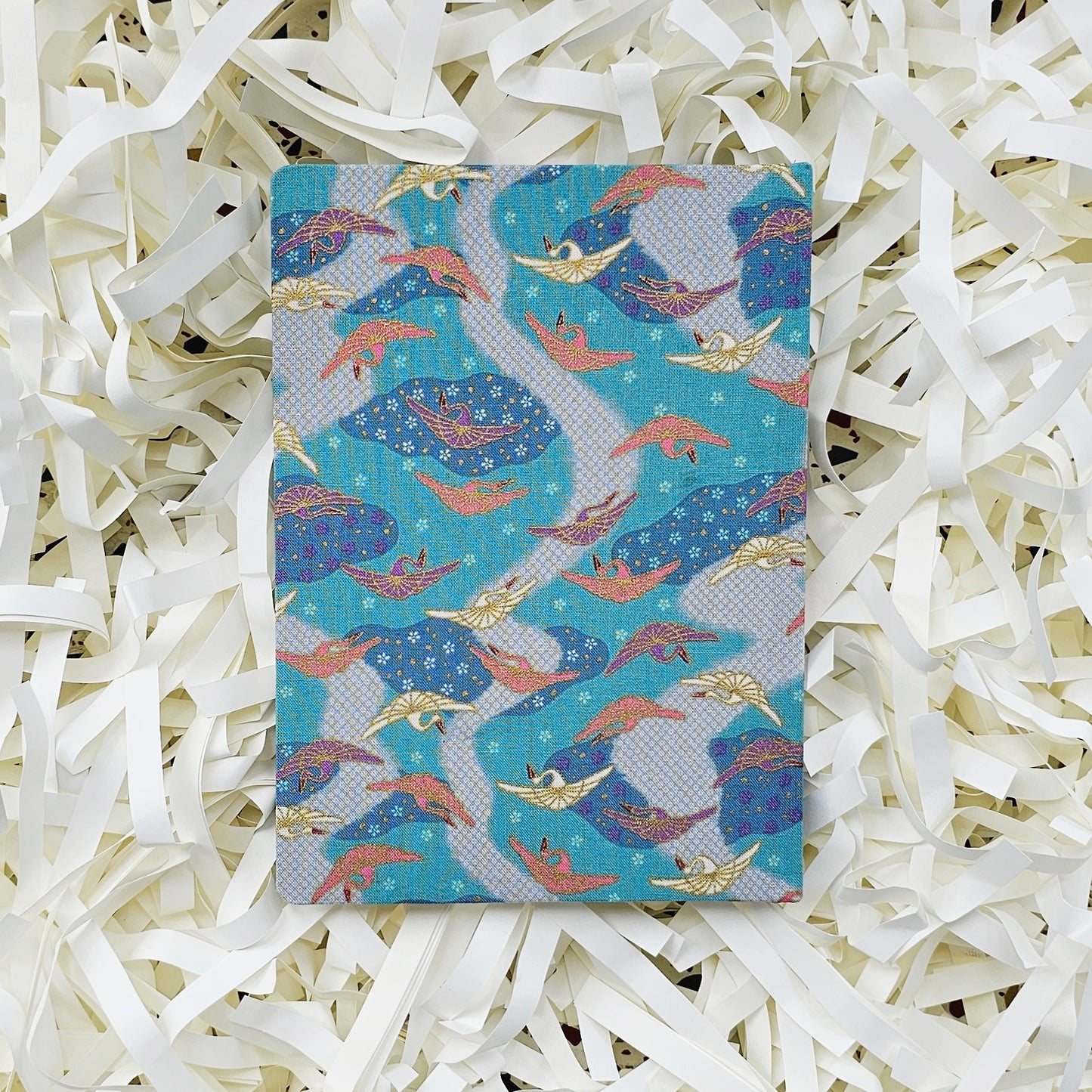 Fabric Hand Bound Journal Mystic Crane