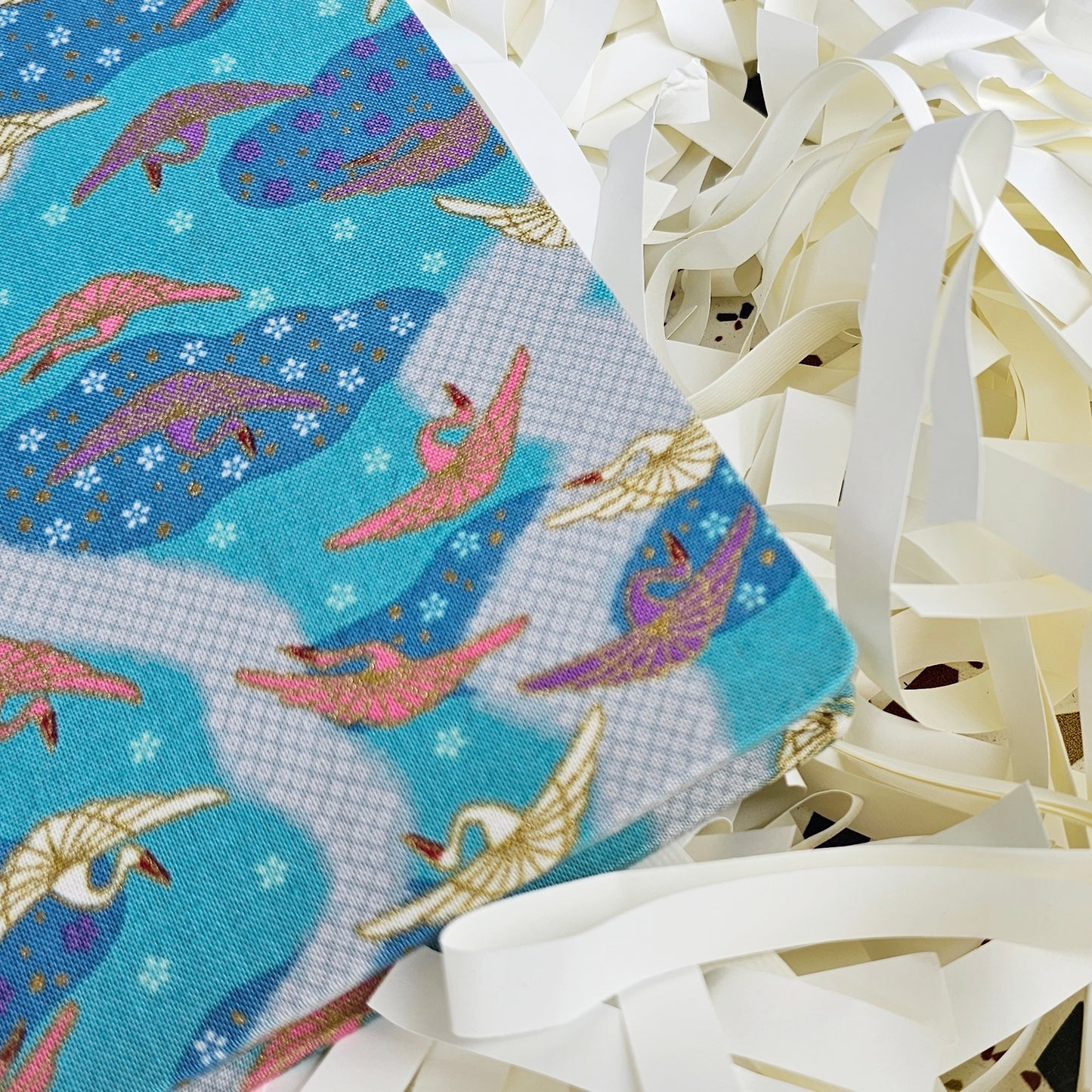 Fabric Hand Bound Journal Mystic Crane