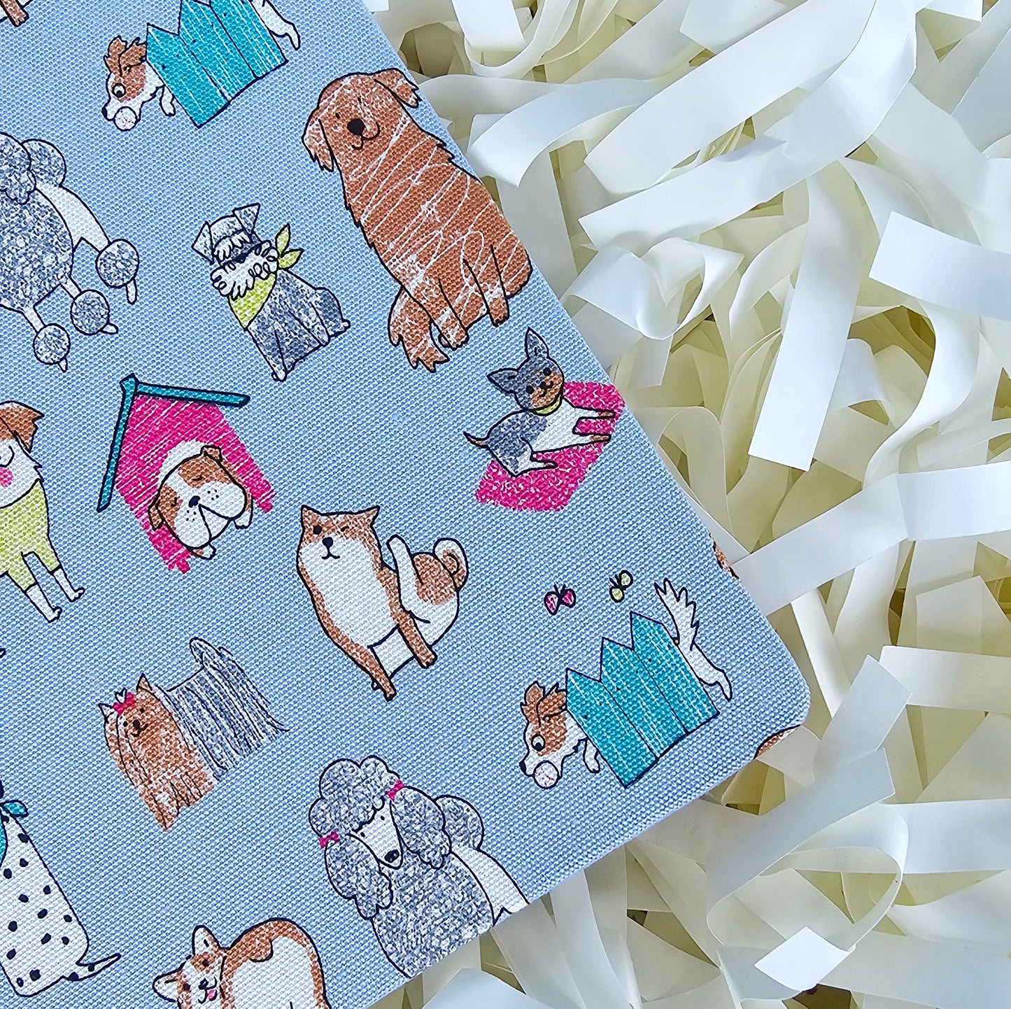 Fabric Hand Bound Journal Awesome Pawsome