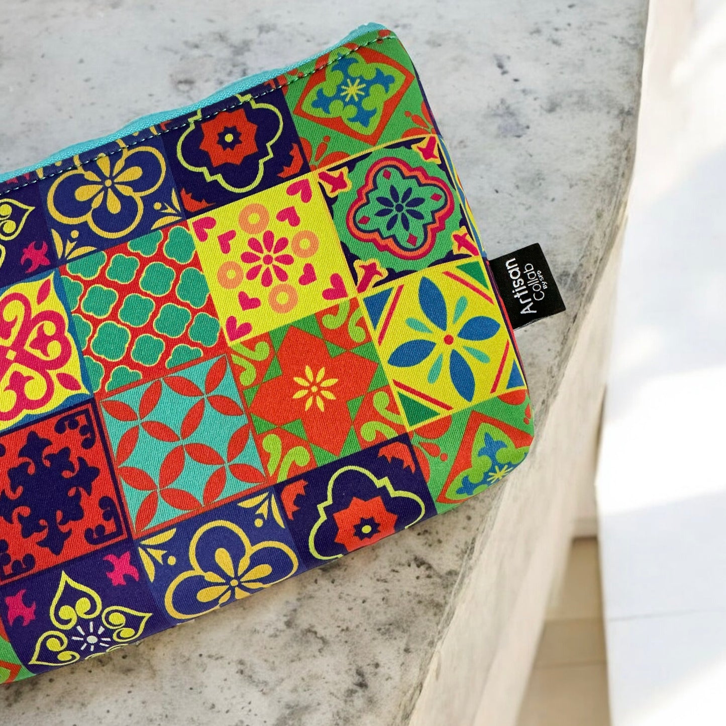 The Peranakan Tiles Wristlet Pouch
