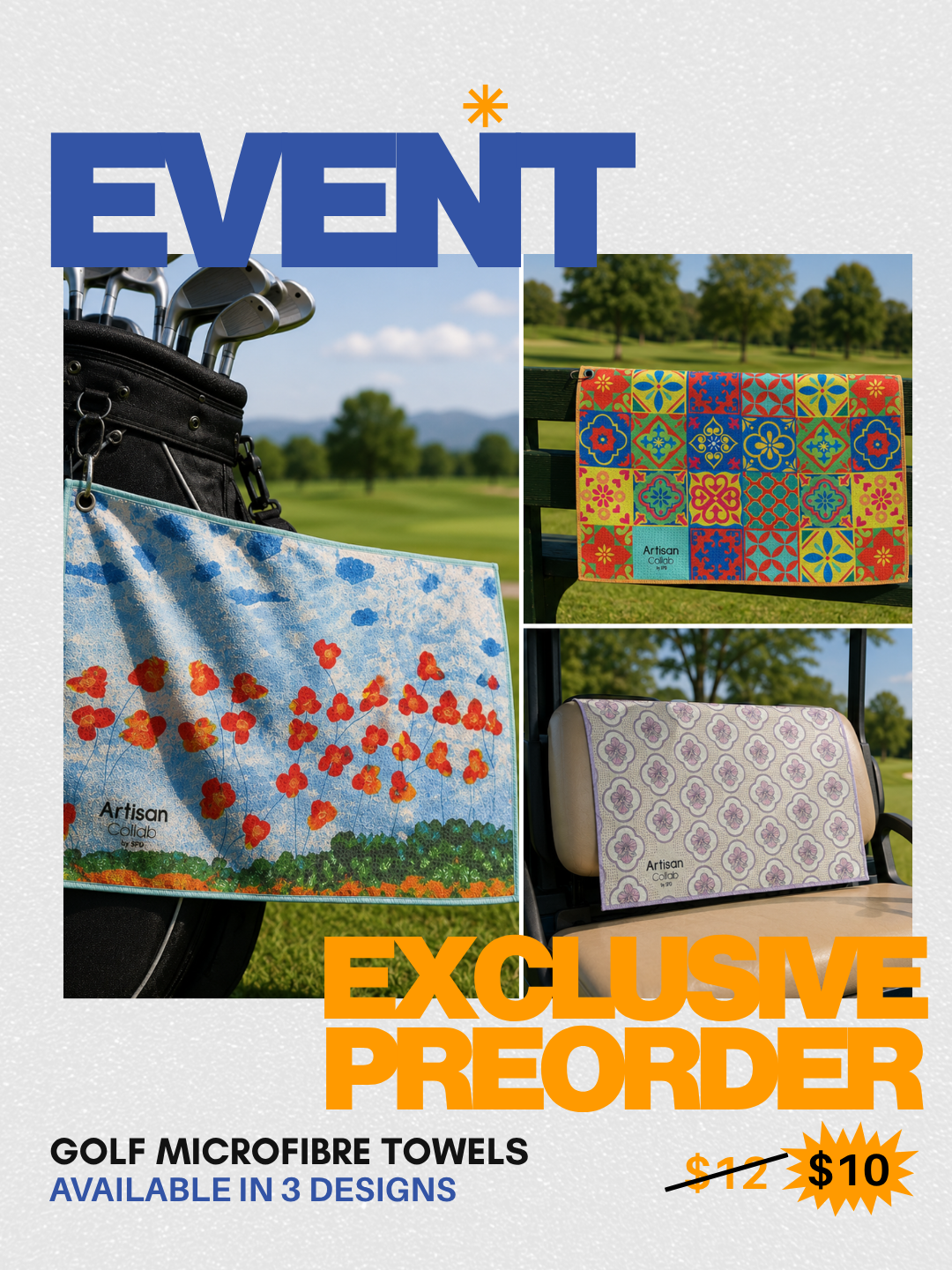 Microfiber Golf Towels with Hook