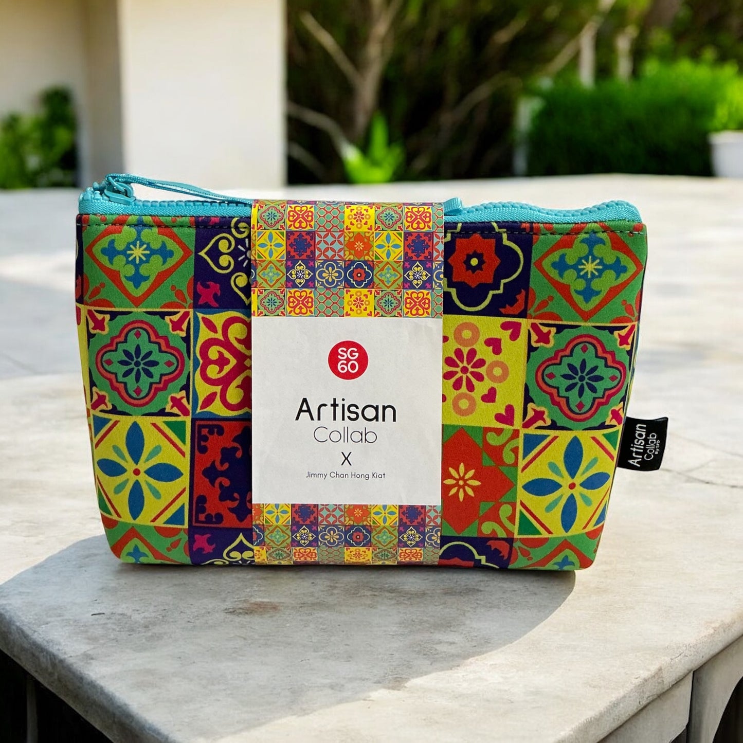 The Peranakan Tiles Wristlet Pouch