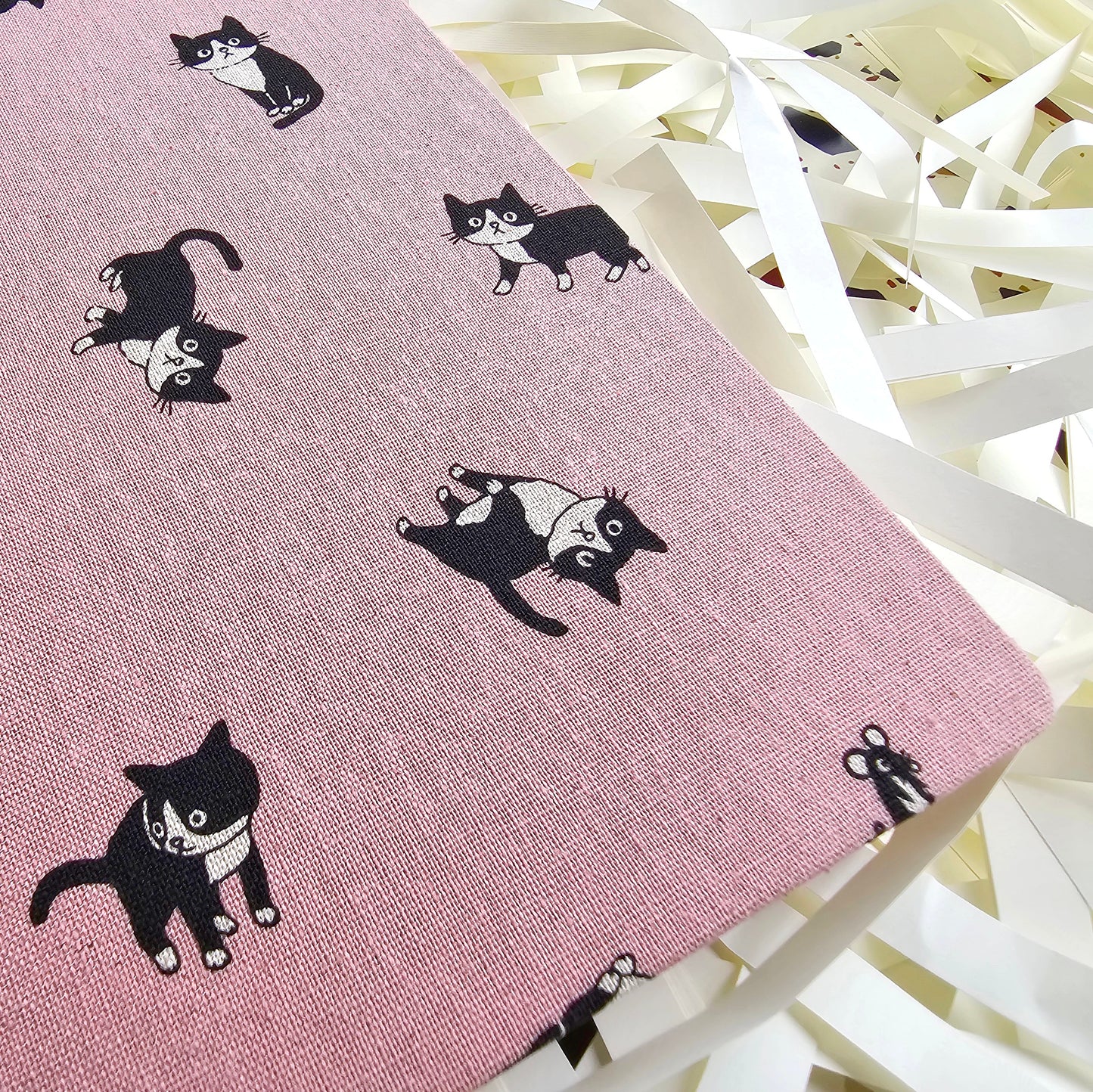 Fabric Hand Bound Journal Cat and Mouse