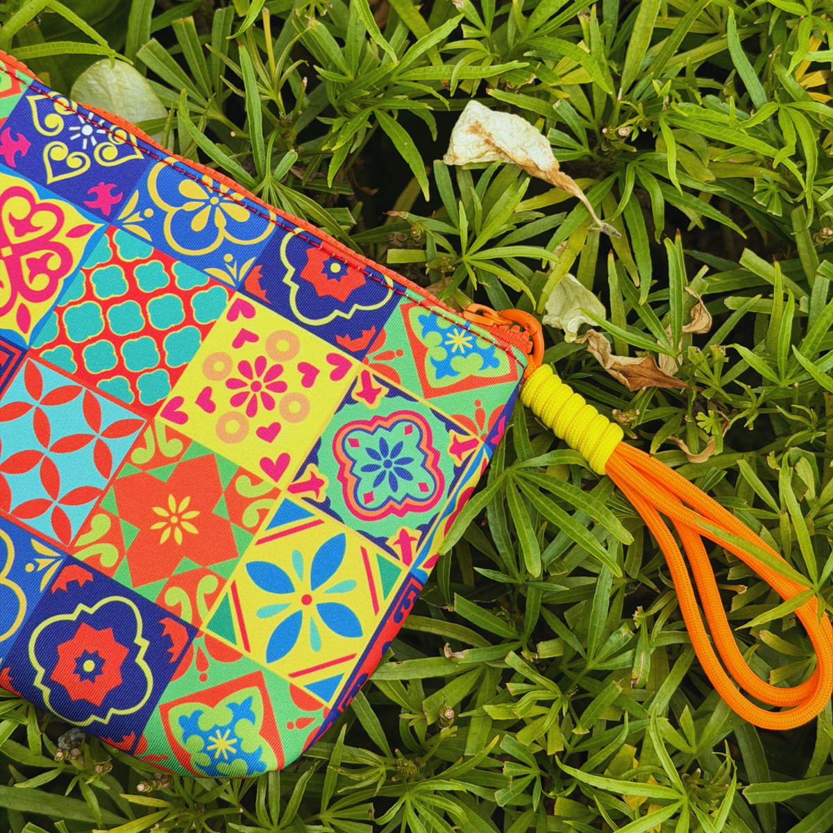 Peranakan Tiles Wristlet Pouch