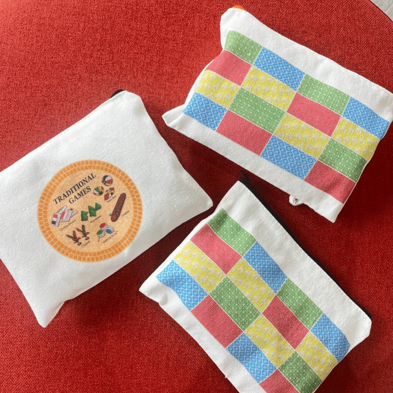 Zipper Pouch (Ethnic Motifs & Traditional Games)